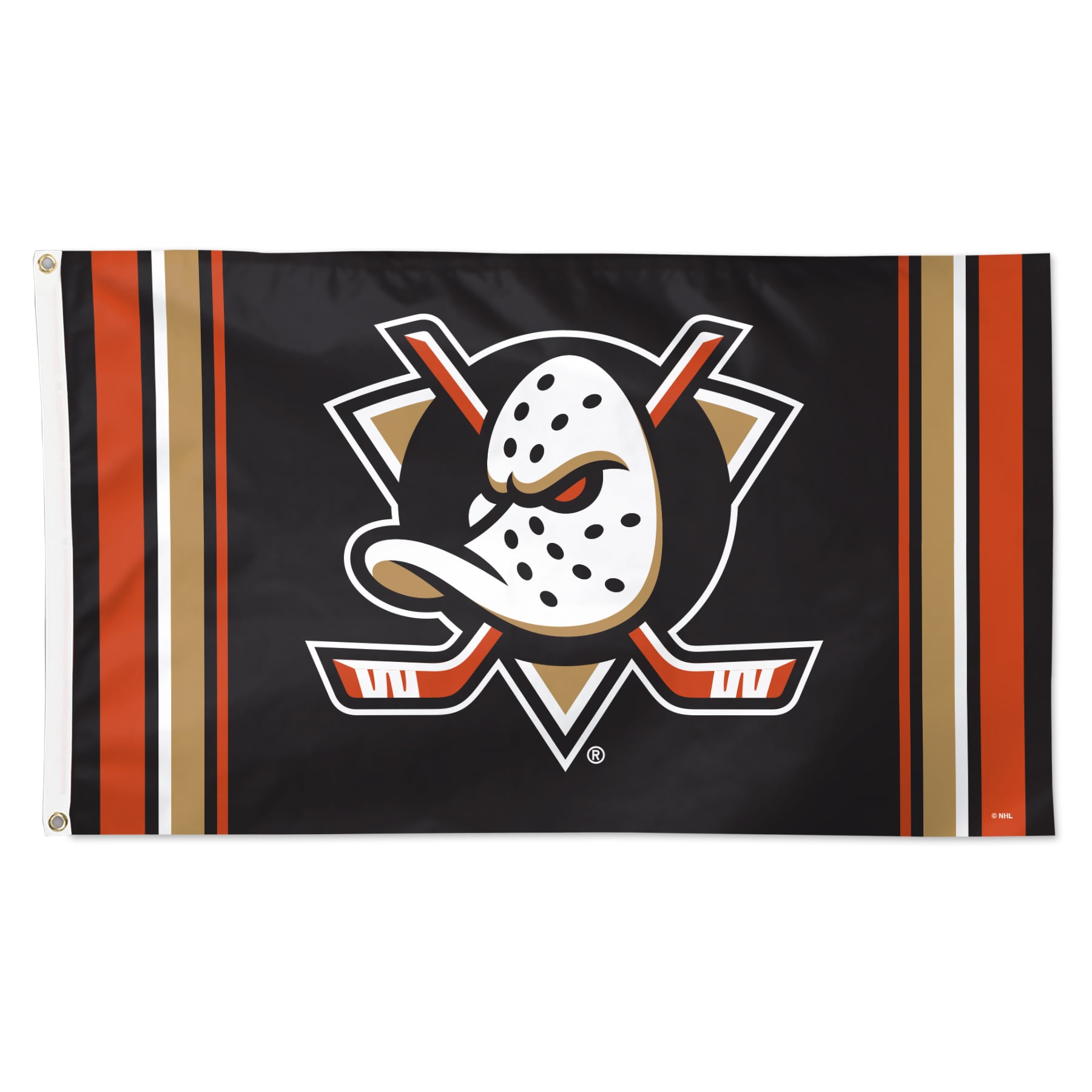 Drapeau de luxe à rayures et logo WinCraft Anaheim Ducks 3' x 5' (91 x 152 cm) à une face