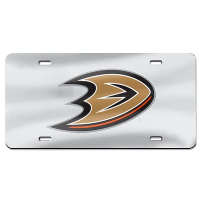 Anaheim Ducks WinCraft Specialty Silver Covered Acrylic License Plate