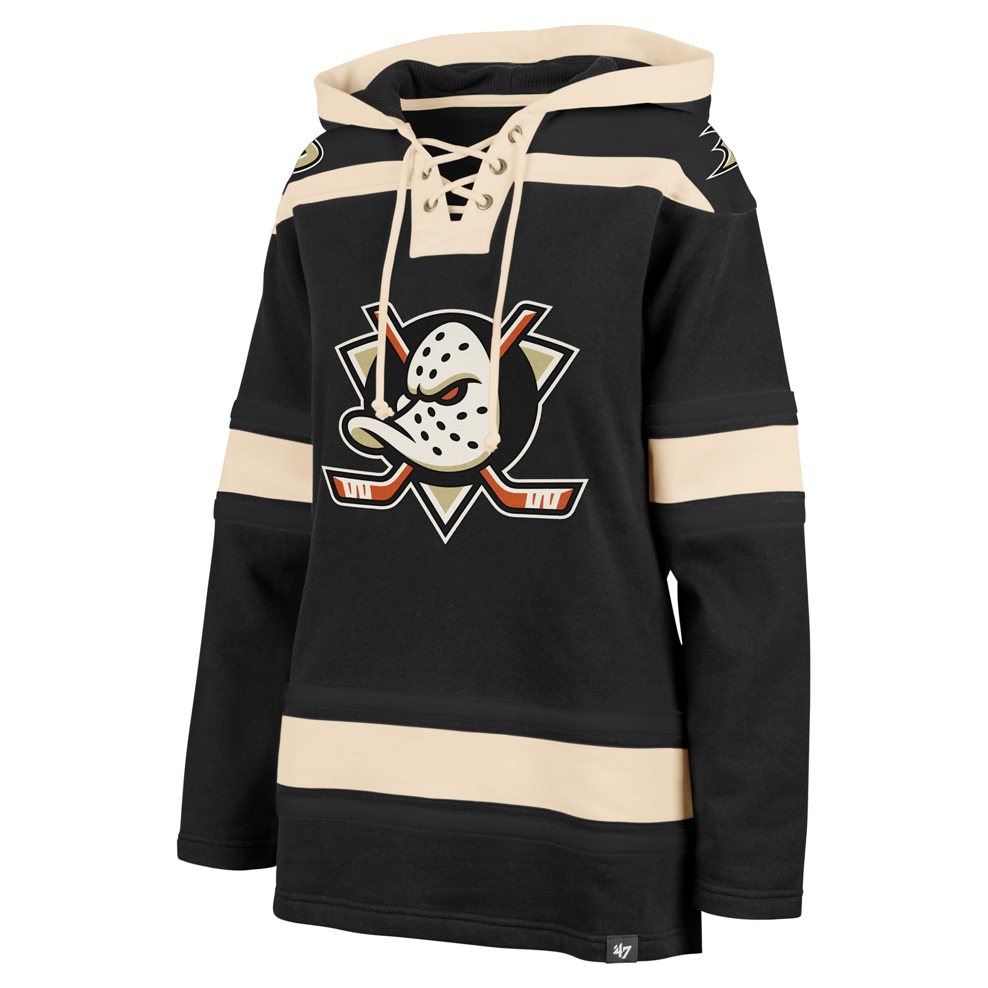 Sweat à capuche noir '47 Anaheim Ducks Superior Lacer pour femme