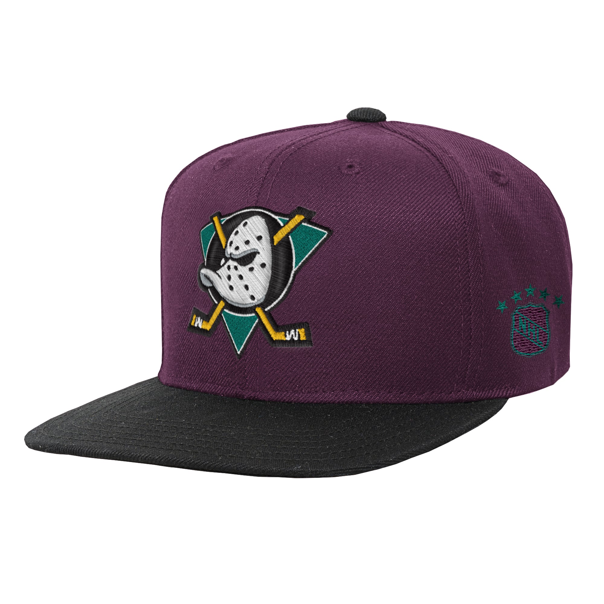 Youth Mitchell & Ness  Purple/Black Anaheim Ducks Legendary Snapback Hat