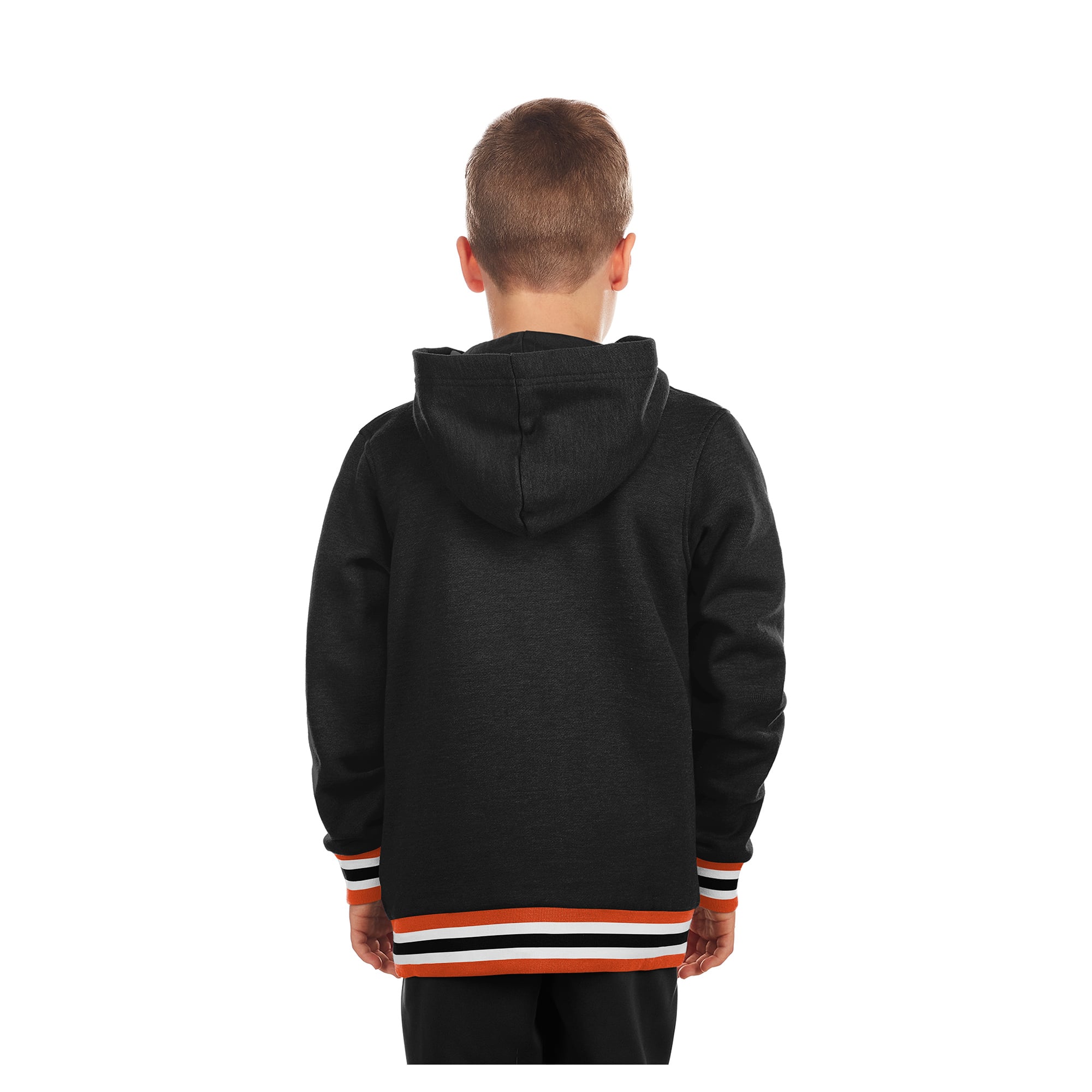 Sweat à capuche New Era noir Anaheim Ducks pour jeunes, finitions en maille.