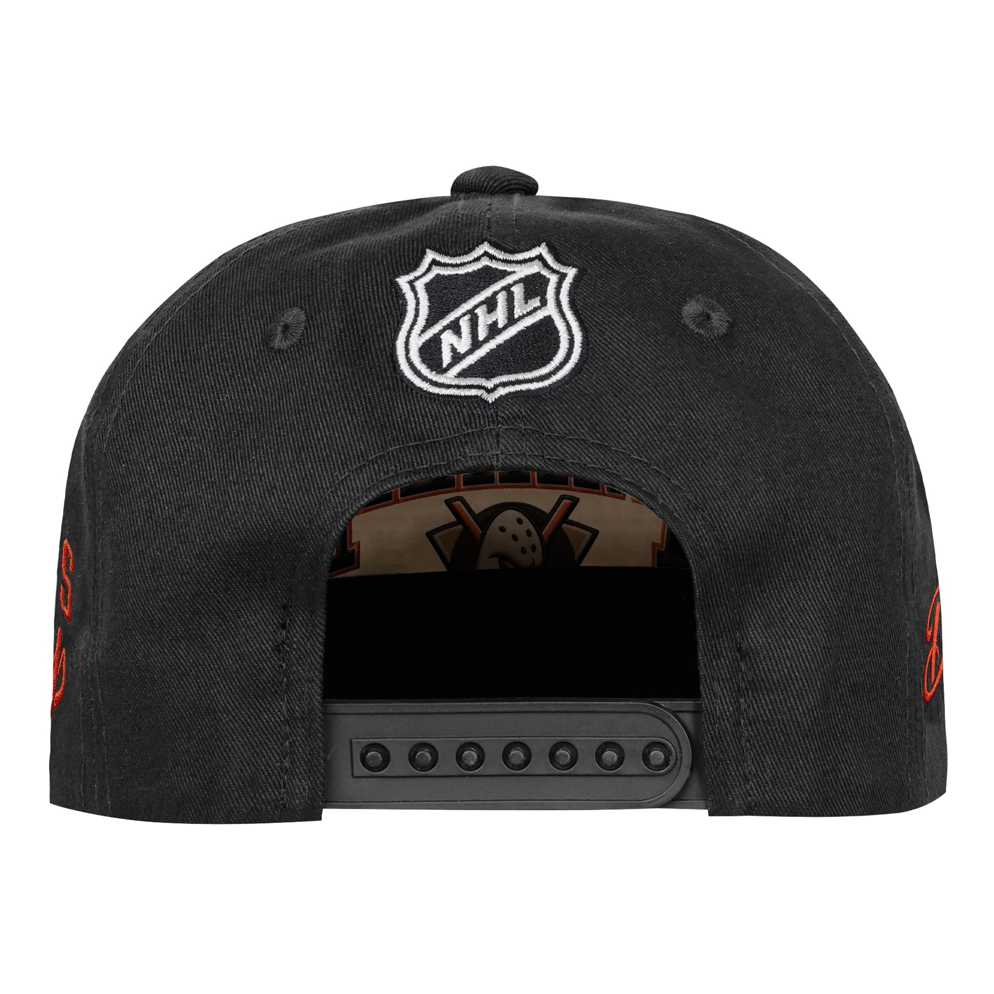 Casquette à pression Outerstuff pour jeunes, naturelle/noire, Anaheim Ducks.