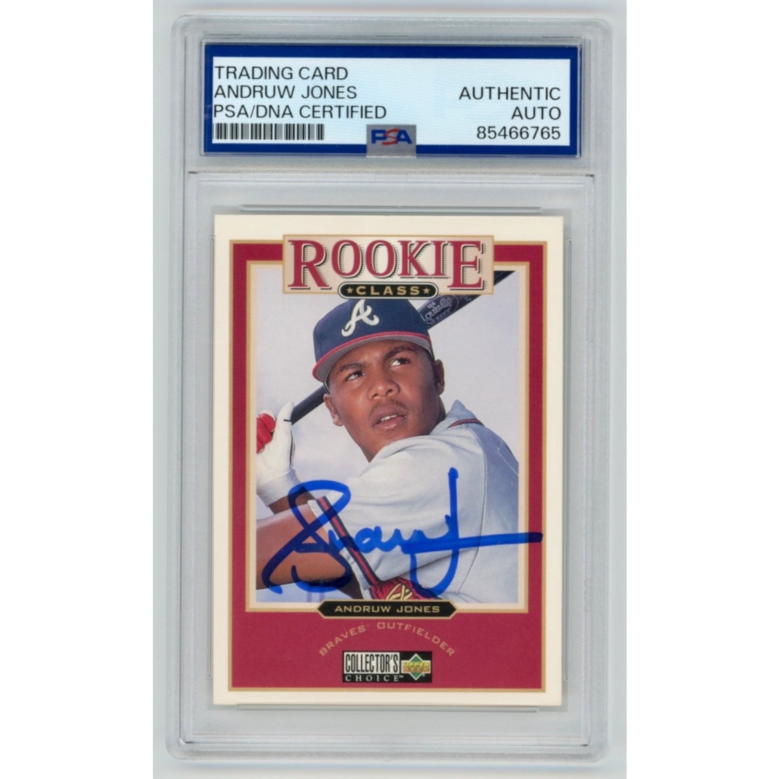ANDRUW ANDRUW JONES 1991 TOPPS 直筆オートグラフカード JONES 1991 