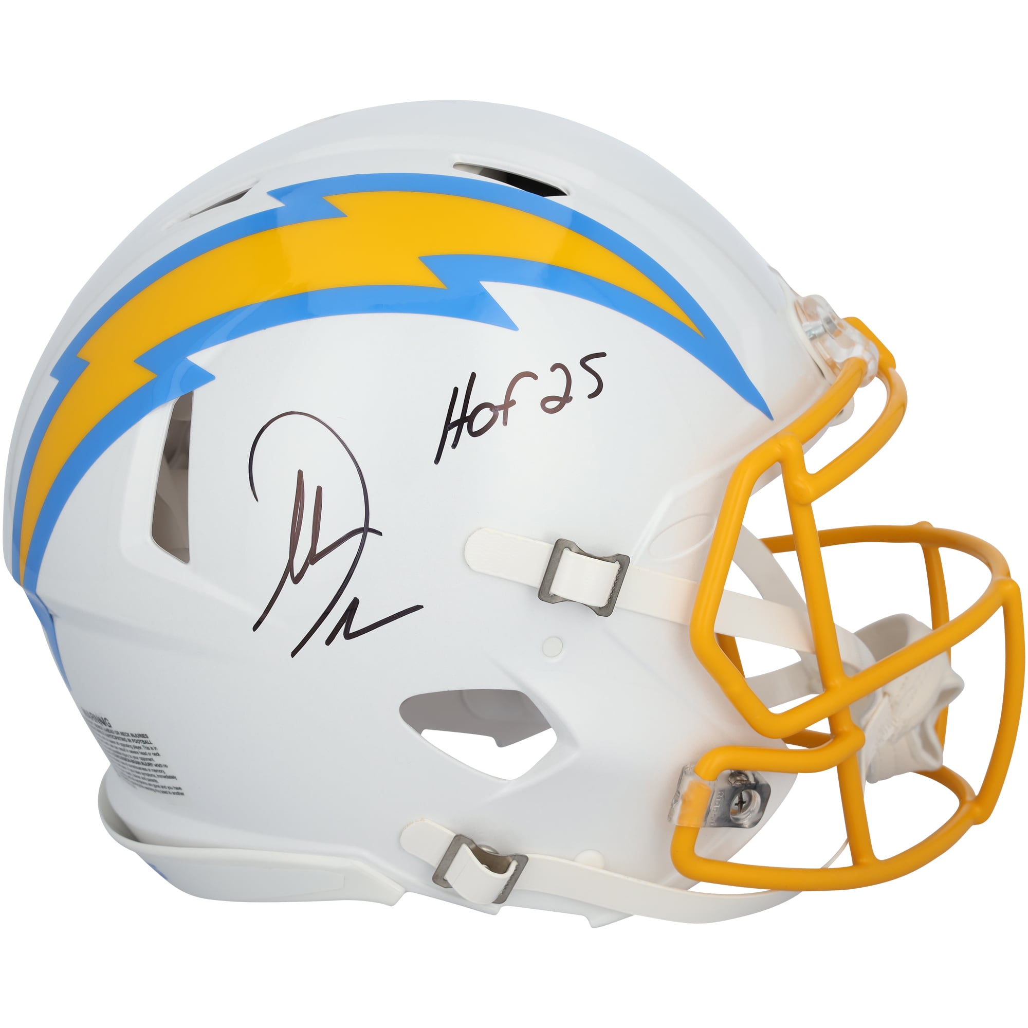 Antonio Gates San Diego Chargers Autographed Riddell Speed Authentic Helmet with "HOF 25" Inscription