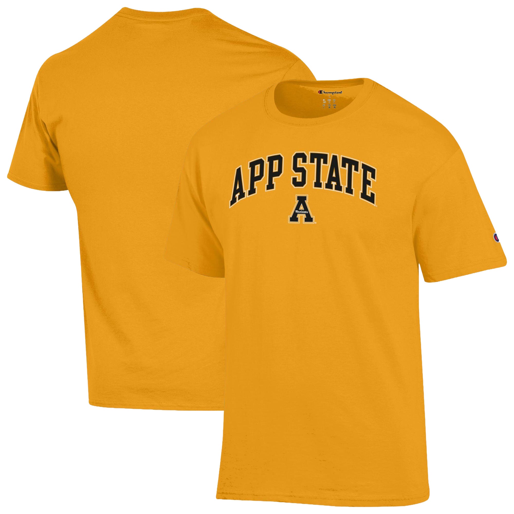 T-shirt homme Champion Gold Appalachian State Mountaineers avec logo Arch
