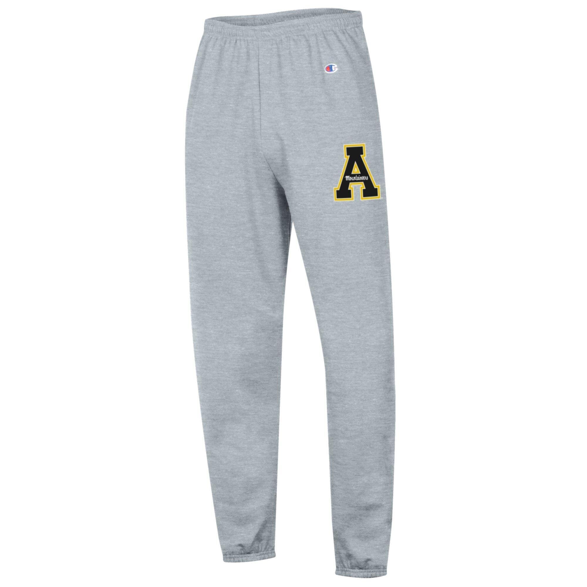 Men's Champion Heather Gray Appalachian State Mountaineers Powerblend Fleece Team Sweatpants