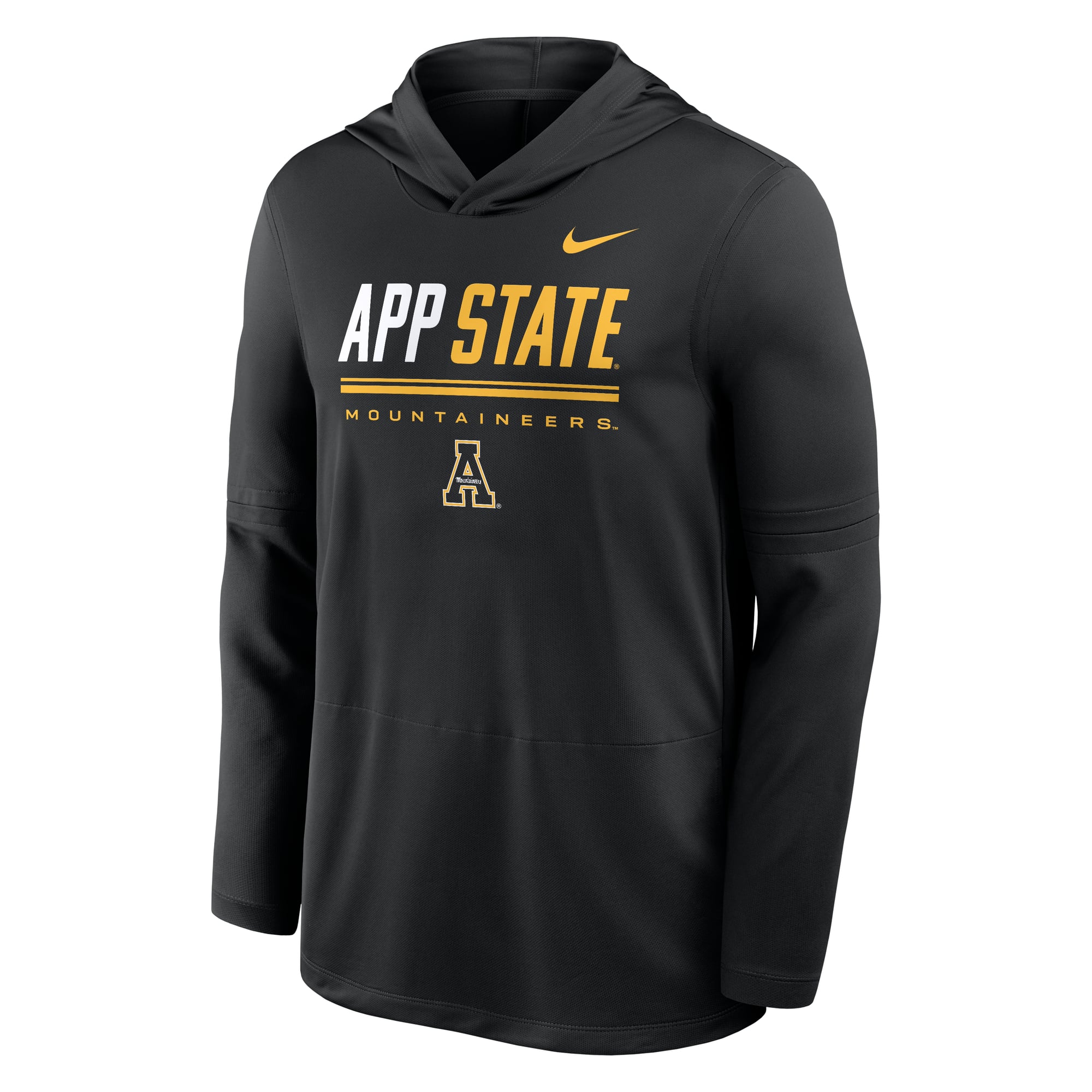 Men's Nike Black Appalachian State Mountaineers 2026 Sideline Lightweight Dri-FIT Hoodie