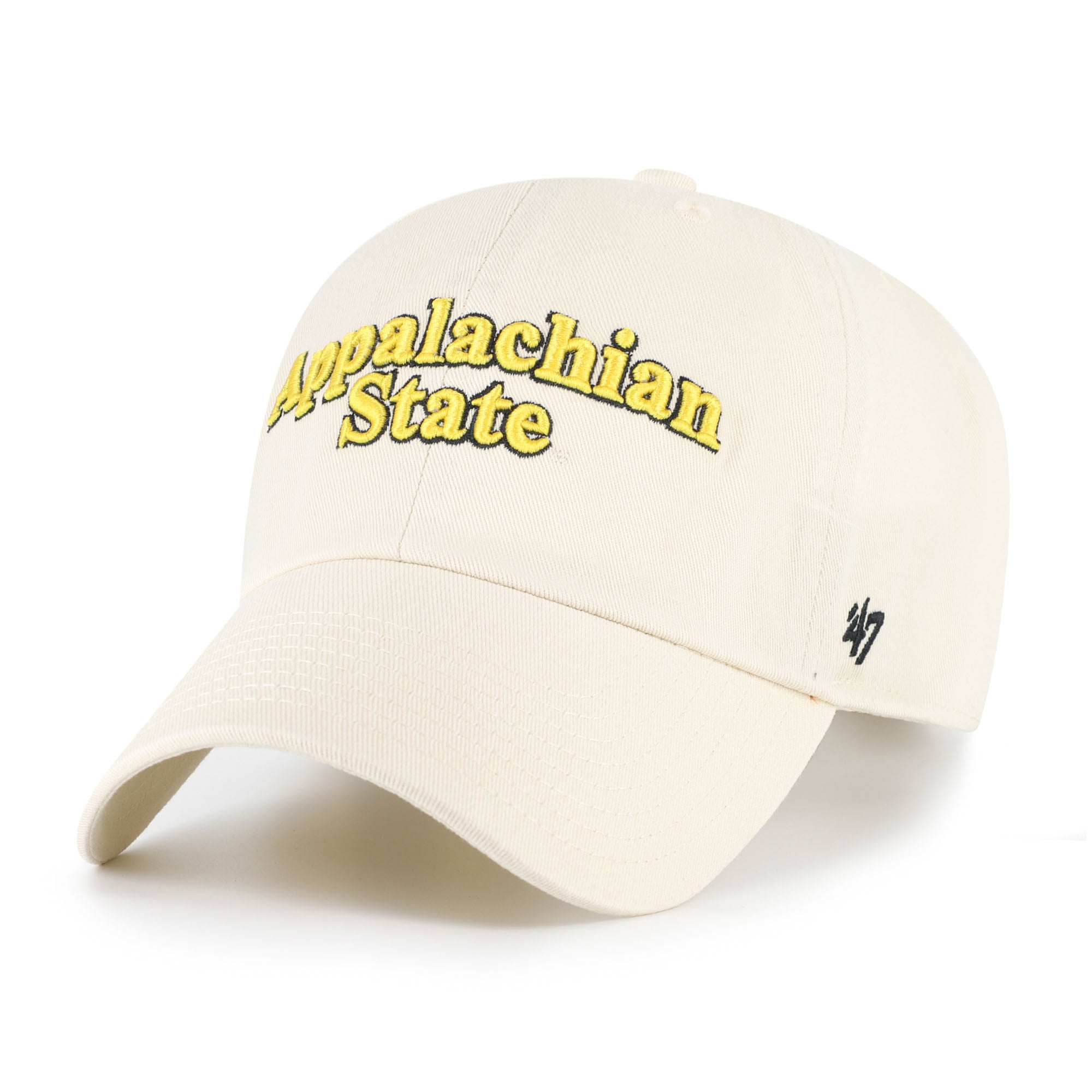 Unisex '47 Appalachian State Mountaineers Cream Clean Up Adjustable Hat