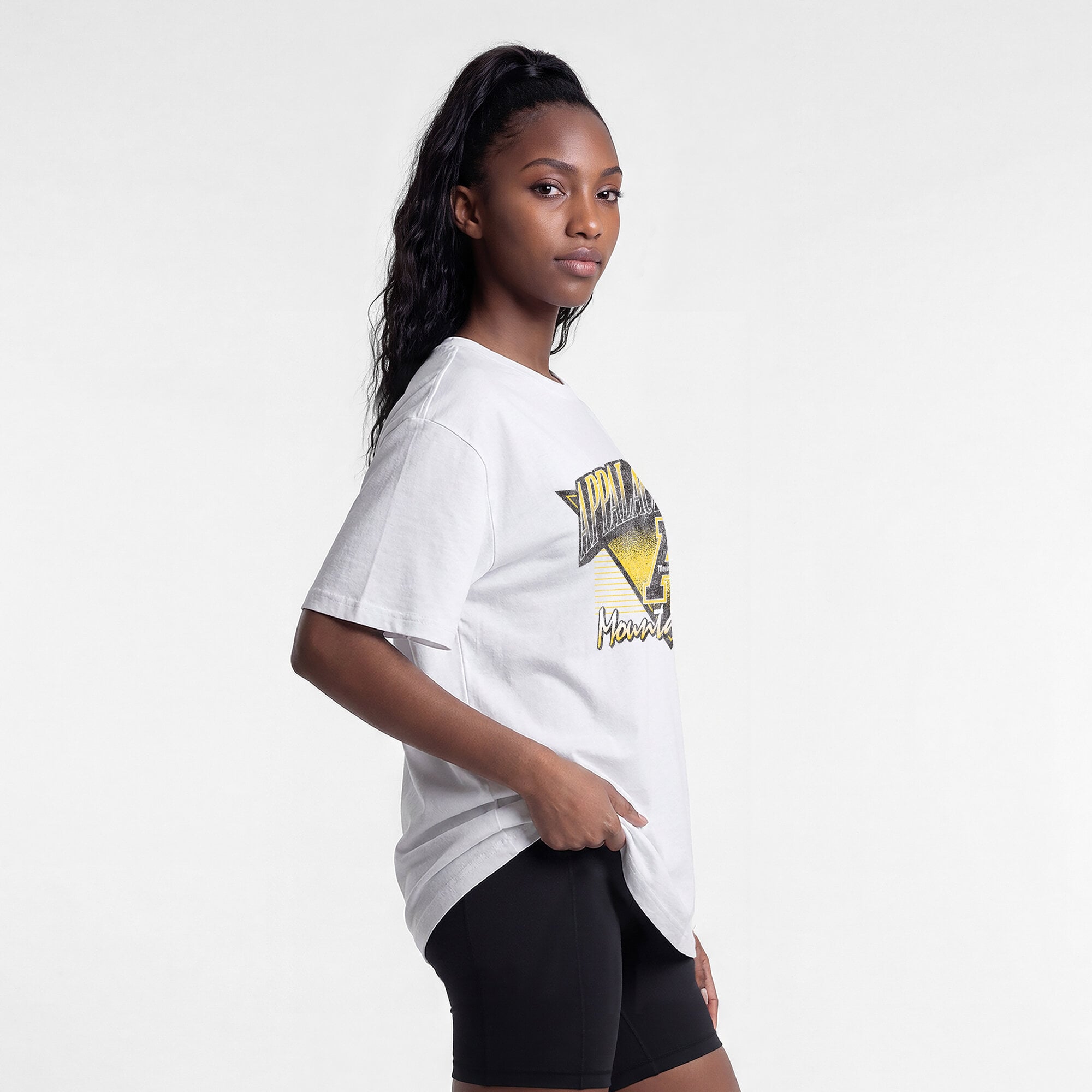 Women's Champion White Appalachian State Mountaineers Retro Oversized T-Shirt