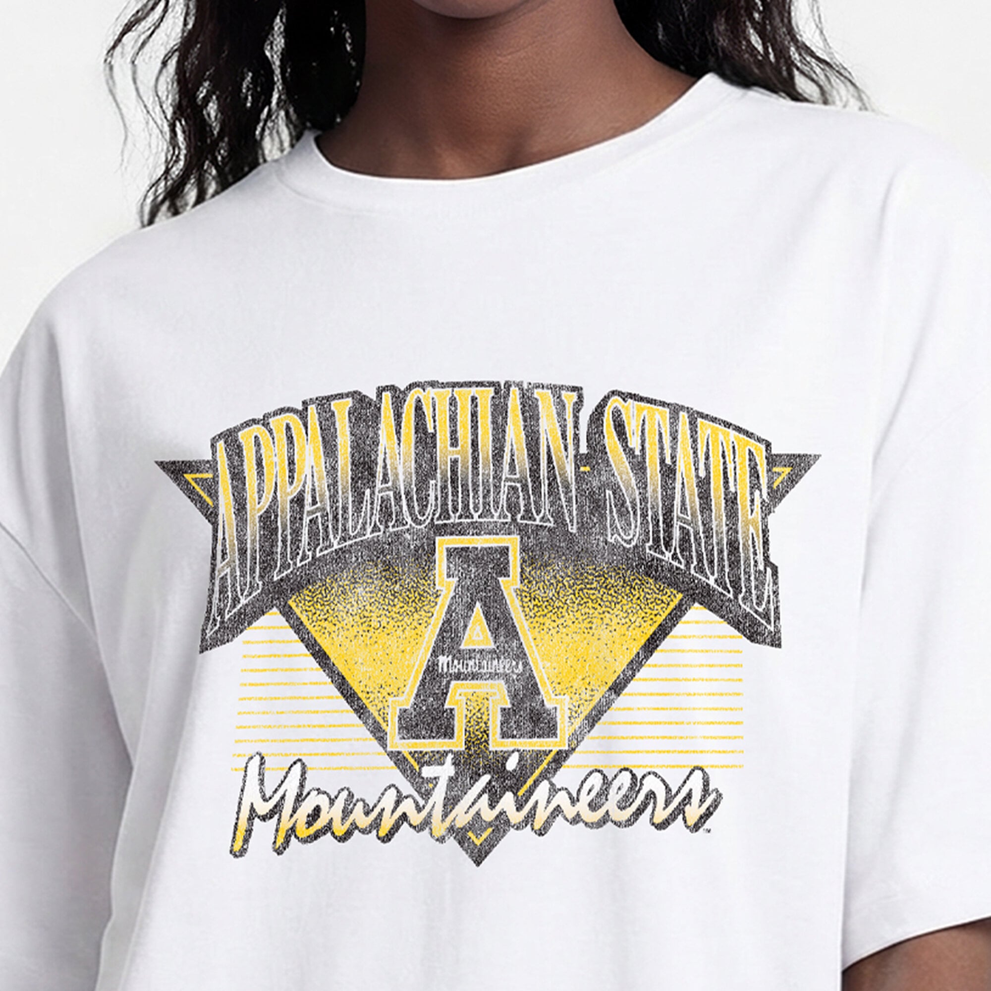 Women's Champion White Appalachian State Mountaineers Retro Oversized T-Shirt