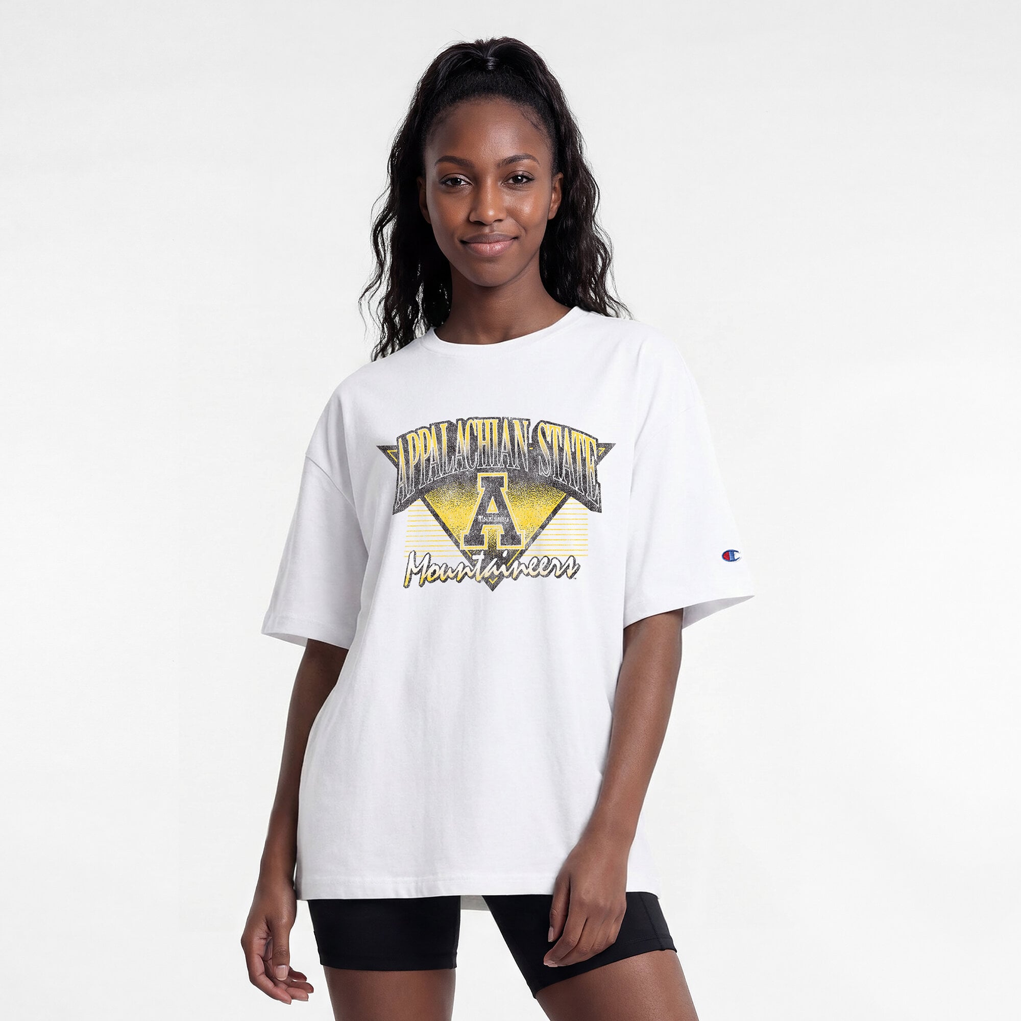 Women's Champion White Appalachian State Mountaineers Retro Oversized T-Shirt