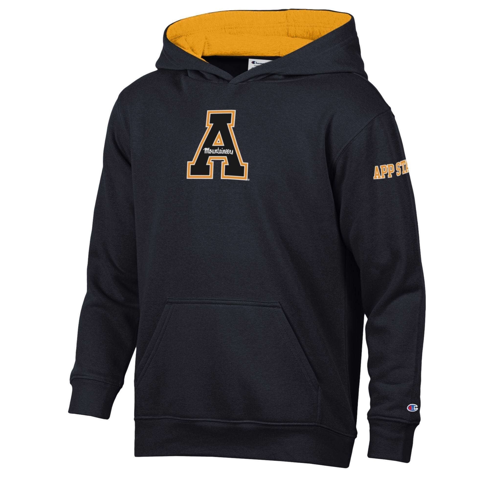 Sweat à capuche polaire noir Youth Champion Appalachian State Mountaineers