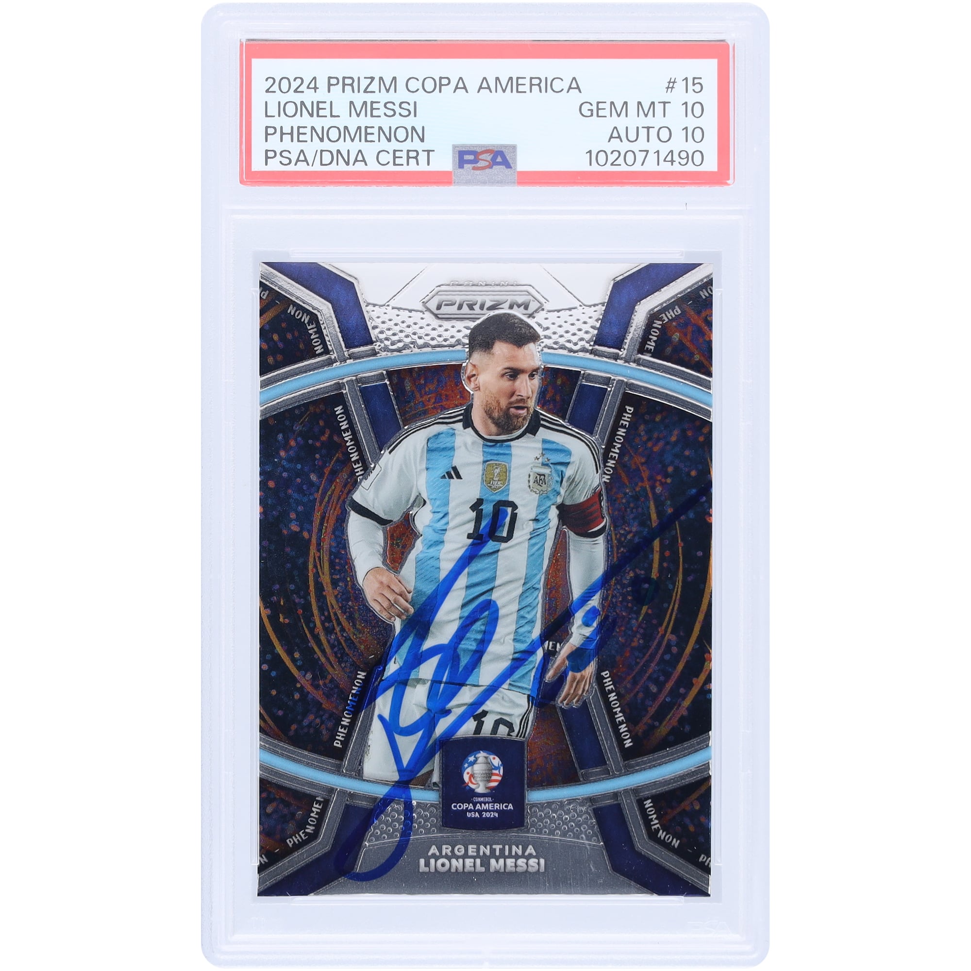 Lionel Messi Argentina National Team Autographed 2024 Panini Prizm 