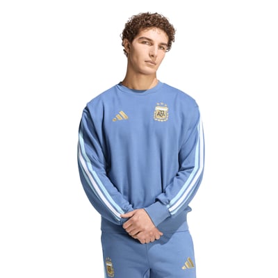  Argentina National Team adidas   Alphaskin Crewneck Sweatshirt - Blue