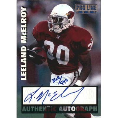 1997 Pro Line Autographs Emerald #38 Leeland McElroy/440