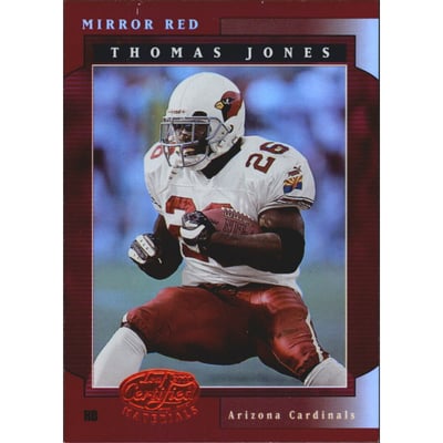2001 Leaf Certified Materials Mirror Red #88 Thomas Jones