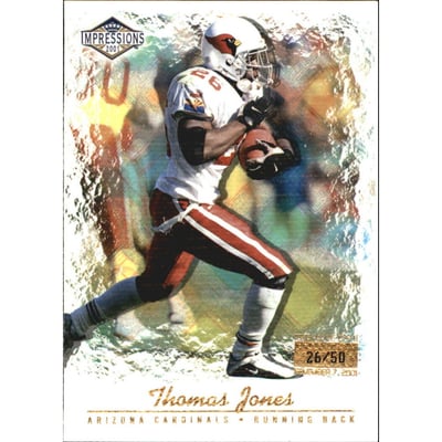 2001 Pacific Impressions Premiere Date #2 Thomas Jones
