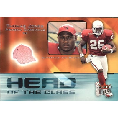 2001 Ultra Head of the Class Player Worn Caps #2 Thomas Jones