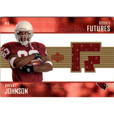 2003 Upper Deck Rookie Future Jerseys Gold #RFBJ Bryant Johnson