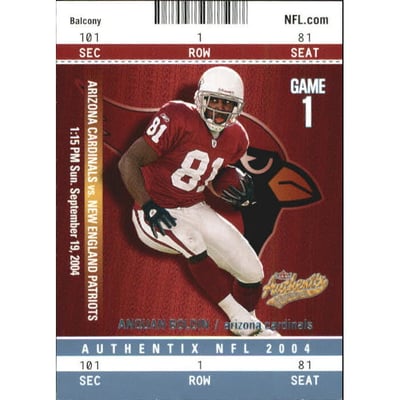 2004 Fleer Authentix Balcony Blue #18 Anquan Boldin