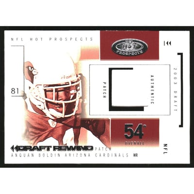 2004 Hot Prospects Draft Rewind Jersey Patches #DRAB Anquan Boldin/64