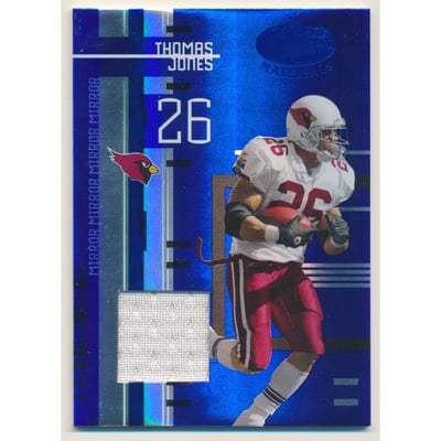 2005 Leaf Certified Materials Mirror Blue Materials #122 Thomas Jones