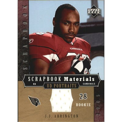 2005 UD Portraits Scrapbook Materials #SBJA J.J. Arrington