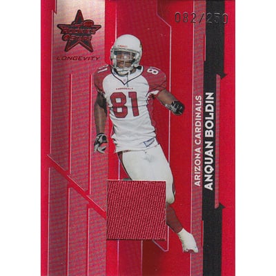 2006 Leaf Rookies and Stars Longevity Target Materials Ruby #1 Anquan Boldin/250