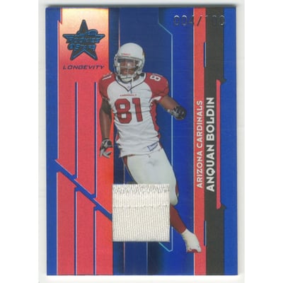 2006 Leaf Rookies and Stars Longevity Target Materials Sapphire #1 Anquan Boldin