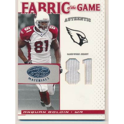 2007 Leaf Certified Materials Fabric of the Game Jersey Number #4 Anquan Boldin/81