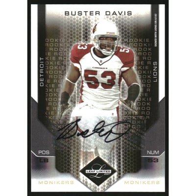 2007 Leaf Limited Monikers Autographs Gold #273 Buster Davis