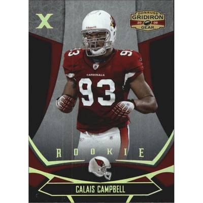2008 Donruss Gridiron Gear Gold Holofoil X's #112 Calais Campbell