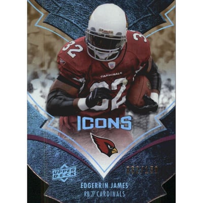 2008 Upper Deck Icons Silver Die Cut #1 Edgerrin James