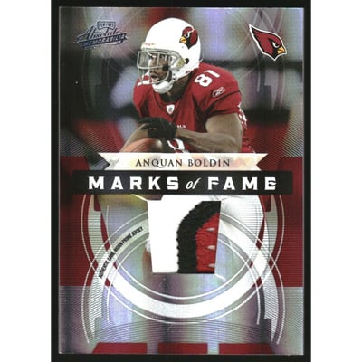 2009 Absolute Memorabilia Marks of Fame Materials Spectrum Prime #1 Anquan Boldin/50