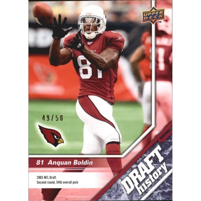2009 Upper Deck Draft Edition Blue 50 #180 Anquan Boldin