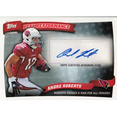 2010 Topps Peak Performance Autographs #PPAAR Andre Roberts
