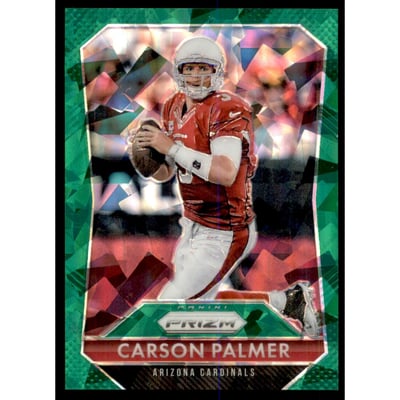2015 Panini Prizm Prizms Green Cracked Ice #49 Carson Palmer