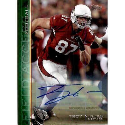 2015 Topps Field Access Autographs Green #114 Troy Niklas