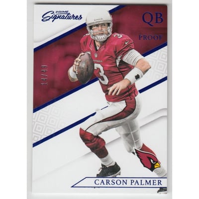 2016 Prime Signatures Prime Proof Blue #100 Carson Palmer