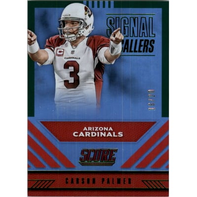 2016 Score Signal Callers Jumbo Green #1 Carson Palmer