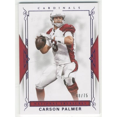 2017 Panini National Treasures Purple #22 Carson Palmer