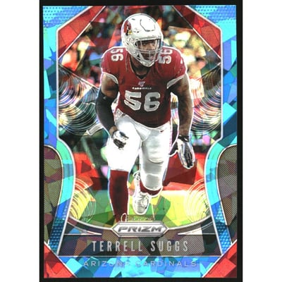 2019 Panini Prizm Prizms Blue Ice #235 Terrell Suggs
