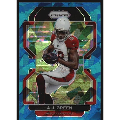 2021 Panini Prizm Prizms Blue Ice #74 A.J. Green