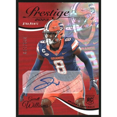 2023 Prestige Xtra Points Signatures Premium Red #338 Garrett Williams