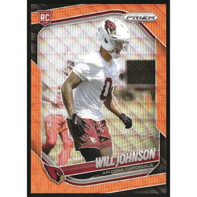 2025 Panini Prizm Prizms Orange Wave #370 Will Johnson