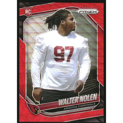 2025 Panini Prizm Prizms Red Wave #318 Walter Nolen