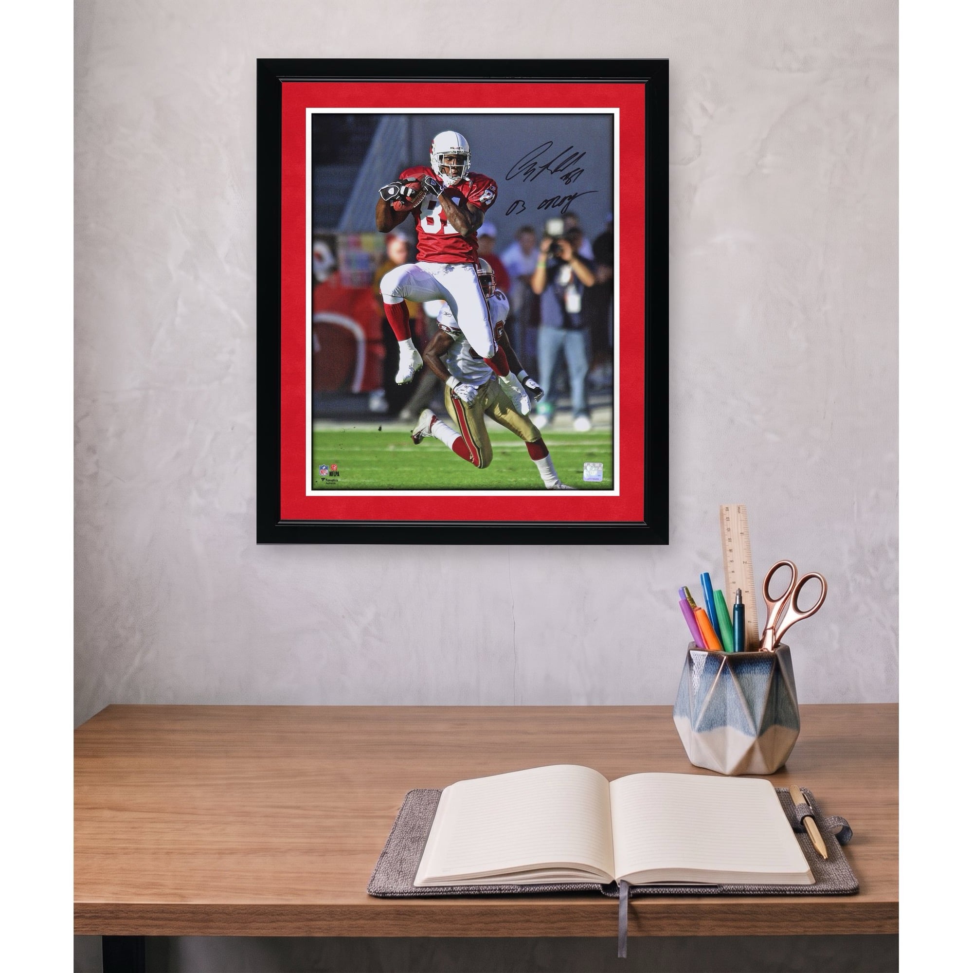 Anquan Boldin Arizona Cardinals Autographed 16" x 20" Jump Catch Vertical Photograph with "03 OROY" Inscription
