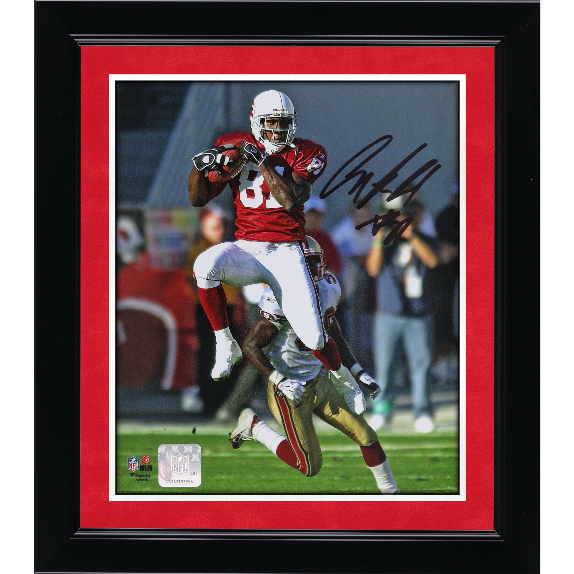 Anquan Boldin Arizona Cardinals Autographed 8" x 10" Jump Catch Vertical Photograph