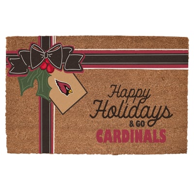 Arizona Cardinals 20" x 30" Holiday Gift Wrap Coir Door Mat
