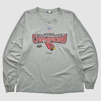 Arizona Cardinals Reebok 2008 Long Sleeve T-shirt - Heather Gray - XL by Fanatics Real Vintage